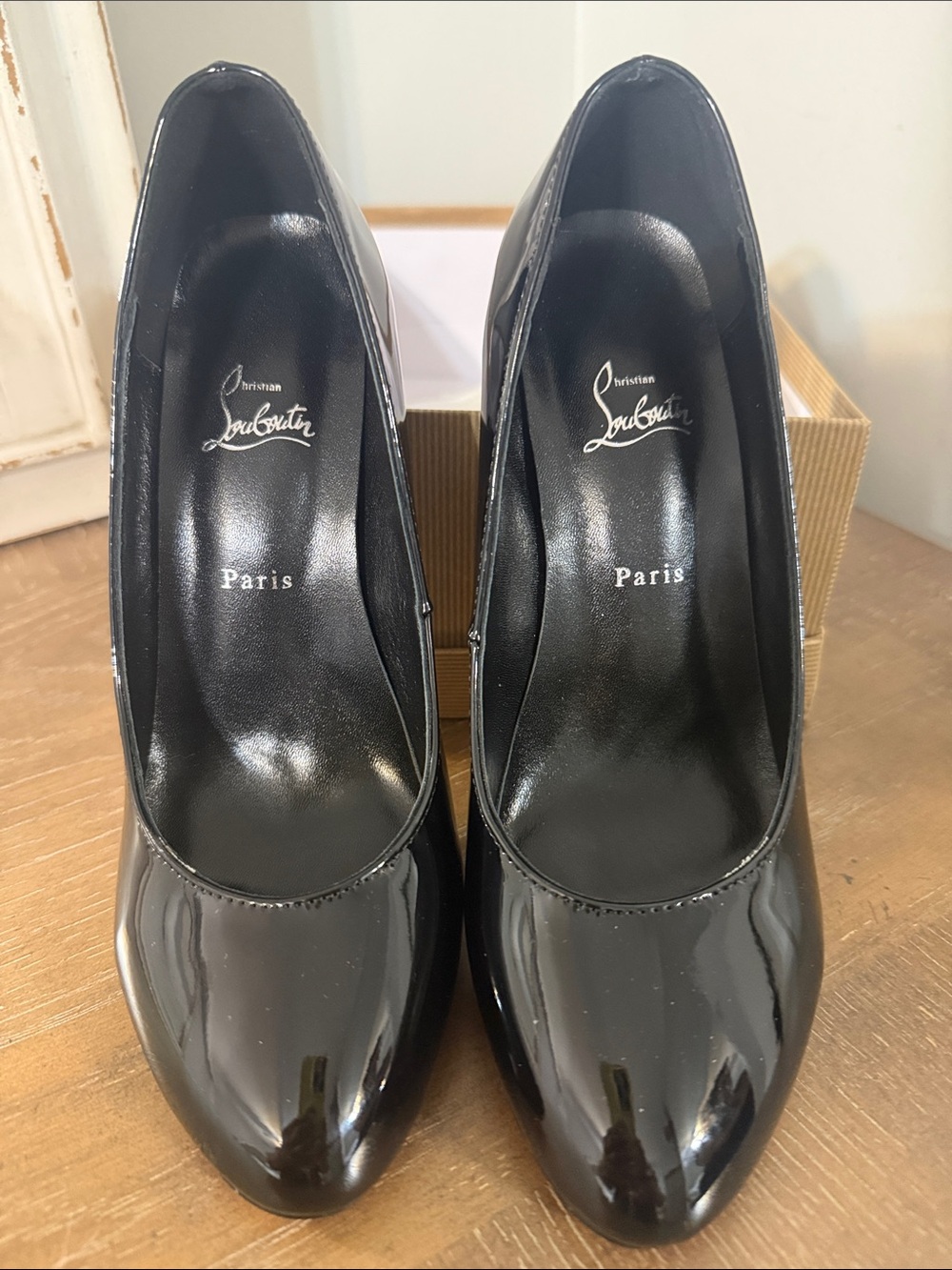 Christian Louboutin Black Patent Leather Classic Pumps